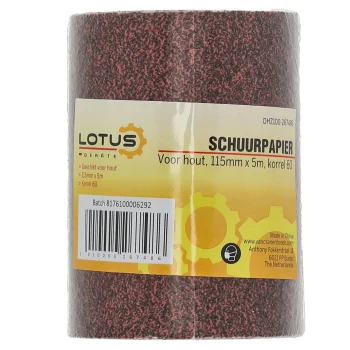 Discount Lotus Schuurpapier Rol Hout 115 Mm X 5m X K60