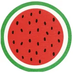 Clearance Duni Servet 33 X 33 Cm Silhouettes Meloen 12st