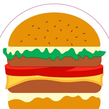 Clearance Duni Servet 33 X 33 Cm Silhouettes - Burger 12st