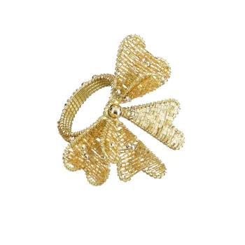 Best Mica Decorations Servetring Strik Goud 8x7x6cm