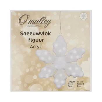Best O'malley Sneeuwvlok Acryl 37 Cm 30 LED