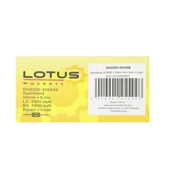 Outlet Lotus Spanband 9 M X 50 Mm Met Ratel En J-haak