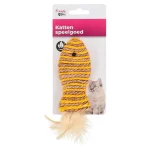 Fashion Friendly Pet Speelgoed Kat Vis 14 Cm Bruin Geel