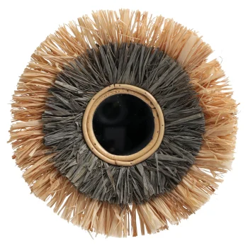 Fashion Natural Collections Spiegel Raffia 28 X 3 Cm - 2 Assorti