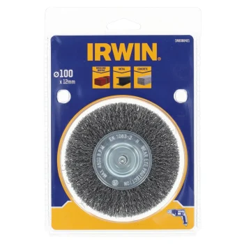 New Irwin Staaldraadborstel 100x10mm