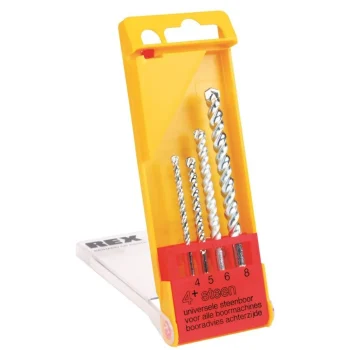 Clearance Rex Steenboor 4-voudig Universeel 4-delig Cassette