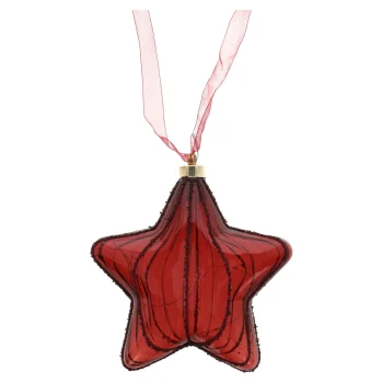 Outlet O'malley Ster Met Lint Burgundy 20 Cm 15 LED-warm Wit