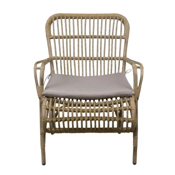 Clearance Stoel Fadola Naturel Met Kussen