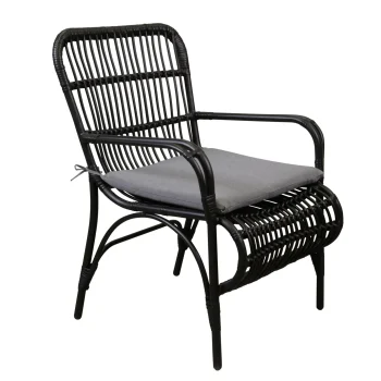 Discount Bois Le Duc Stoel Fadola Zwart Met Kussen