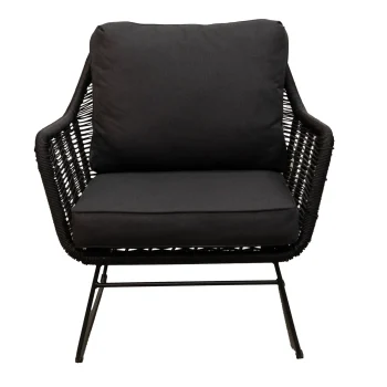 Discount Bois Le Duc Stoel Mezzavia Zwart Met Kussens