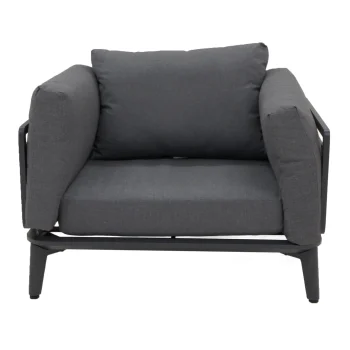 Fashion Bois Le Duc Stoel Pereto Antraciet Met Kussens