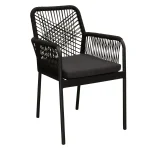 New Bois Le Duc Stoel Stapel Marone Zwart Met Kussen