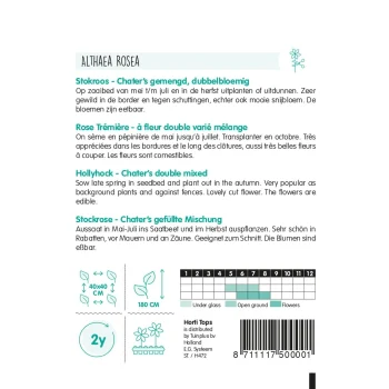 Best Horti Tops Stokroos Chater Dubbelbloemig Mix