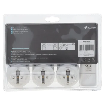 Clearance Diamant Stopcontact Met Afstandsbediening 4-delig NL
