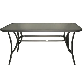 Outlet Bois Le Duc Tafel Caleta 150x90cm Antra Metal