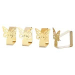 New Decoris Tafelkleedklem Vlinder Goud 4st