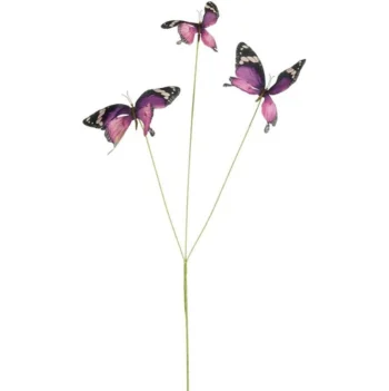 Outlet Mica Decorations Tak Vlinder Paars 75 Cm