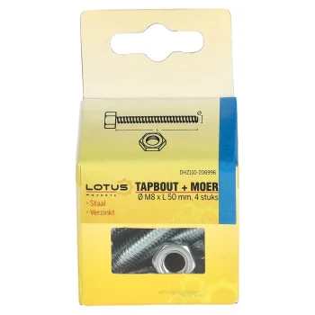 New Lotus Tapbout Met Moer M8 X 50 Mm 4st.