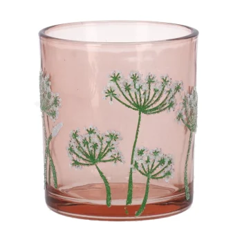 Discount O'malley Theelichthouder Glas Bloemen 8 Cm
