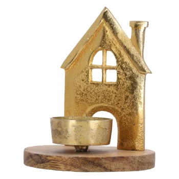 Best O'malley Theelichthouder Huis Mango 13 X 10 Cm