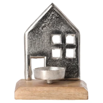 Clearance O'malley Theelichthouder Huis Metaal 12 X 10 Cm