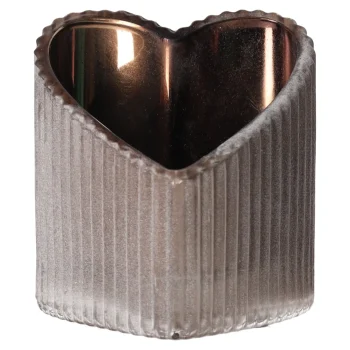 Hot Theelichthouder Van Glas, Hart Rustiek 8 Cm 4 Assorti