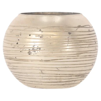 Sale Natural Collections Theelichthouder Van Glas, Zilver, 10 Cm 2 Assorti