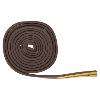 Sale Westham Tochtstrip D Rubber 6 Meter Bruin