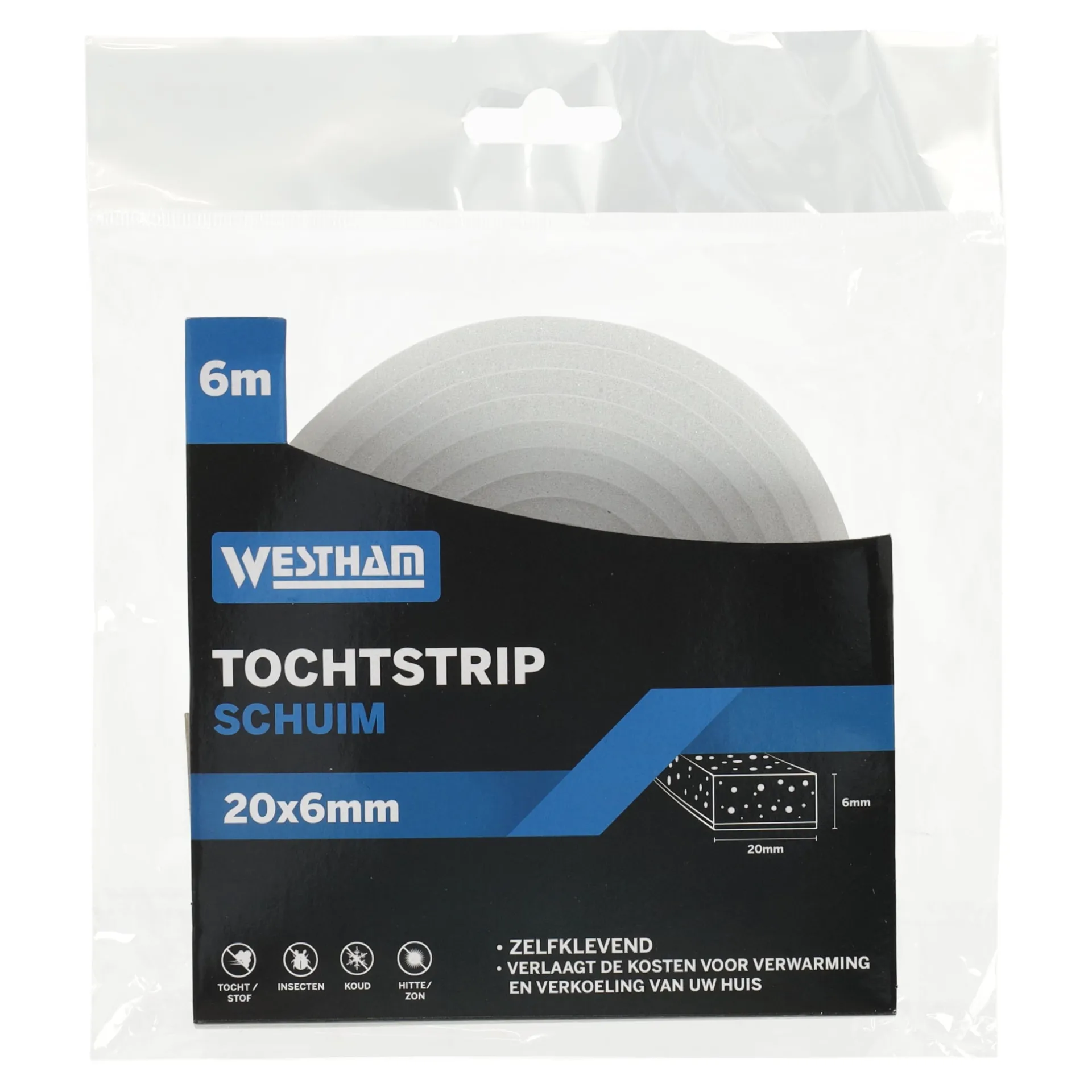 tochtstrip-zelfklevend-schuim-JQHCBIGn-0.webp Best Westham Tochtstrip Zelfklevend Schuim 20 X 6 Mm