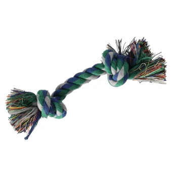 Hot Friendly Pet Touw Hond Kleur 2 Knopen Mini