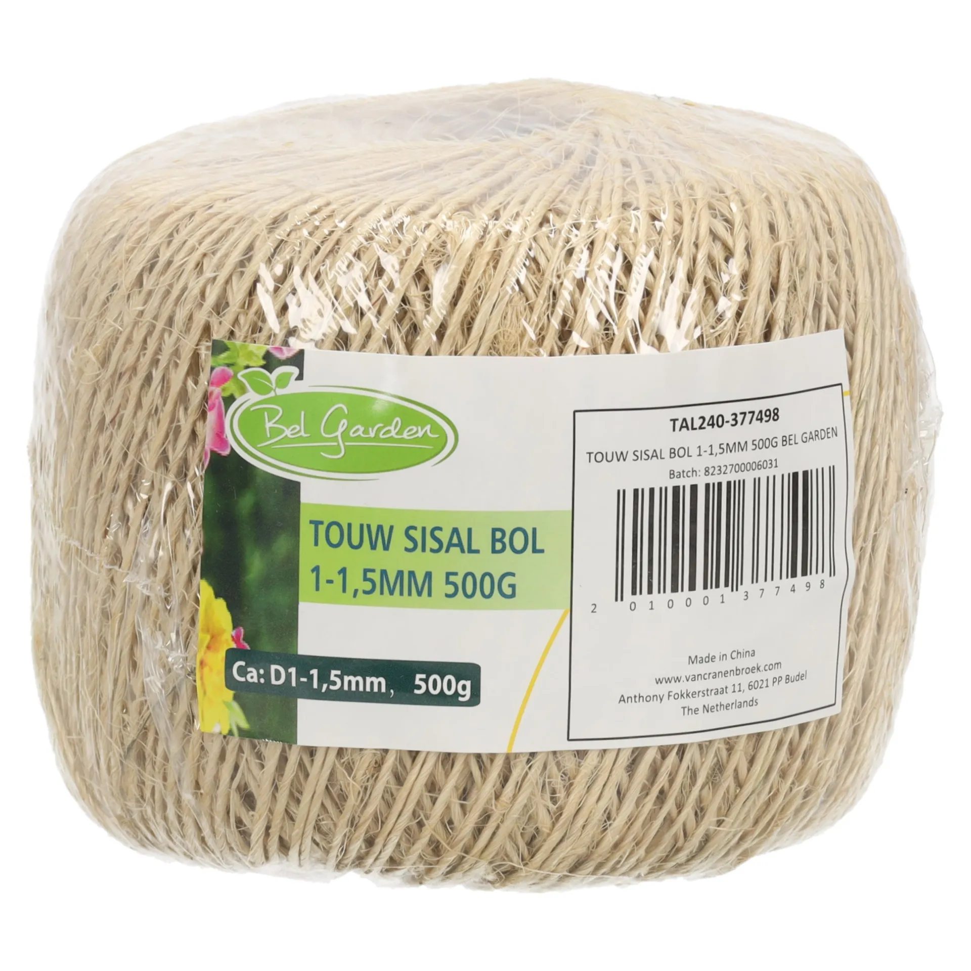 touw-sisal-bol-1-15mm-500g-bel-bDSGNcKs-0.webp New Bel Garden Touw Sisal Bol 1-1,5mm 500g