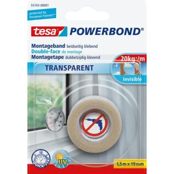 New Tesa Transparante Montage Tape 19mmx1.5M