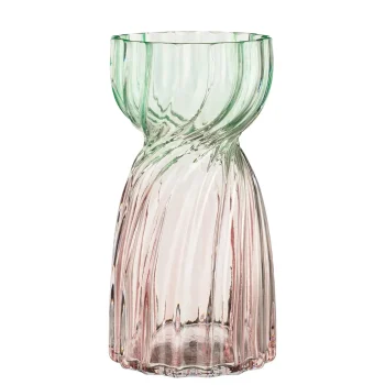 Clearance Mica Decorations Vaas Glas Alizon Roze 25 X 13 Cm