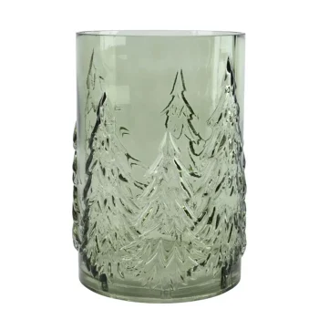 Hot Vaas Glas Boom Groen 22 Cm