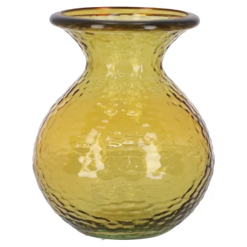Online Natural Collections Vaas Glas Recycle 24 Cm Geel