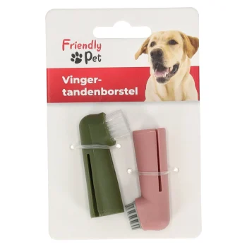 Sale Friendly Pet Vingertandenborstel Dentes Roze/groen