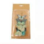 Hot Natural Collections Vlinder Op Clip Groen 7 X 4 Cm 5st.