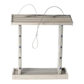 New Flamingo Voedersilo Zaden Jony Wit/grijs 26x13,5x28,7cm