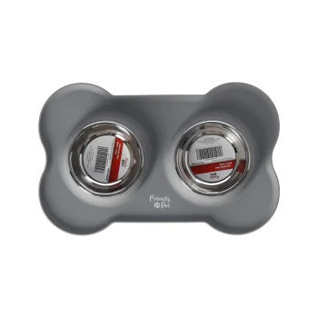 Sale Friendly Pet Voerbak Duo RVS + Mat 2x200ml