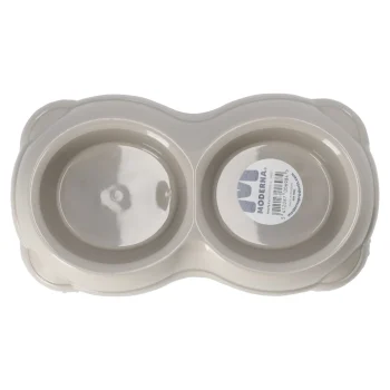 Clearance Moderna Voerbak Hond Dubbel Smarty 2 Grijs