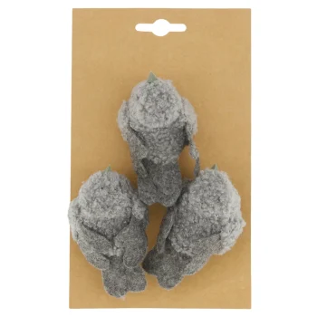 Sale Natural Collections Vogel Op Clip Grijs 3st