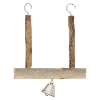 Hot Friendly Pet Vogel Schommel+bel Hout 15cm