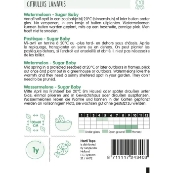 Hot Horti Tops Watermeloenen Sugar Baby Zaad