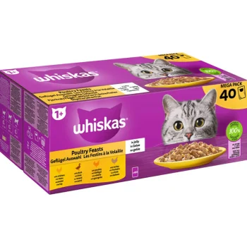 Online Whiskas 1+ Natvoer Gevogelte 40 Stuks