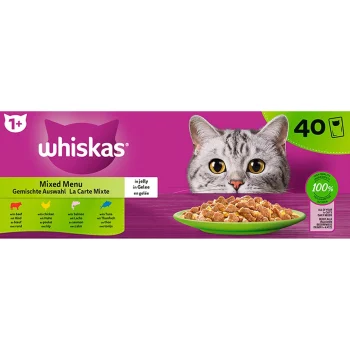 Fashion Whiskas 1+ Natvoer Mix 40 Stuks