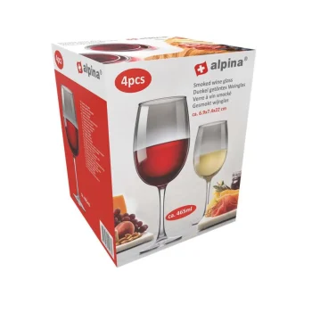 Sale Alpina Wijnglas Smoke 465ml 4st