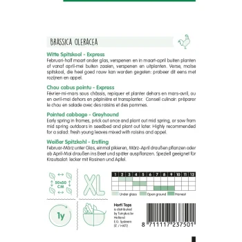 Clearance Horti Tops Witte Spitskool Express Zaad