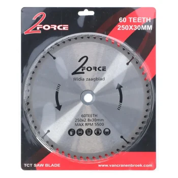 New 2-Force Zaagblad Ø250 Mm 30as 60T