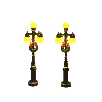 Online Zwarte Lantaarn Met Krans En Strik 2st